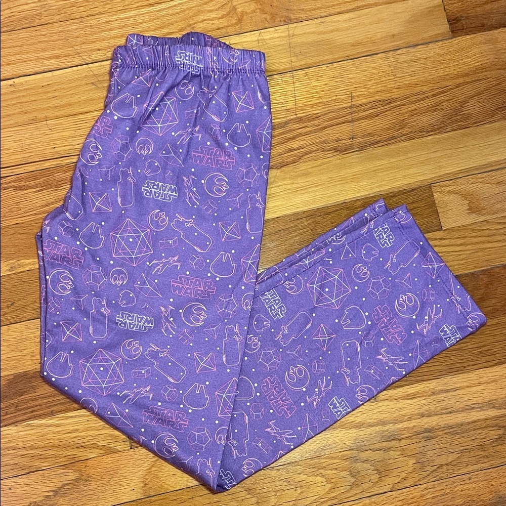 STAR WARS DISNEY Kid’s Pajama Pants Fun Unique Purple & Pink Movie Patterned